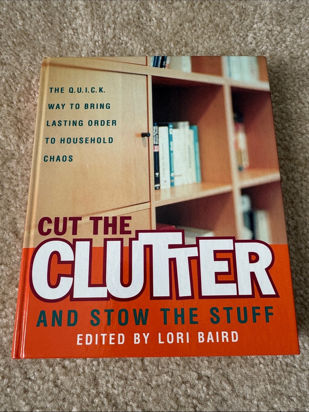 Cut the Clutter - Orange & Beige Hardcover Book